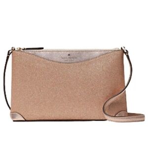 ✨️NWT✨️ Kate Spade Rose Gold Glitter Crossbody, 2021, $179 MSRP